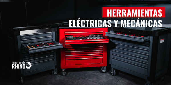 Herramientas electricas y mecanicas, todas en un mismo lugar.